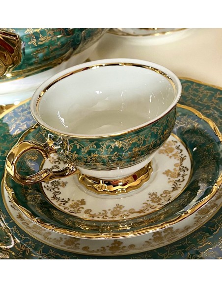 Set Ceai 12 Piese  Angelique Smarald Gold