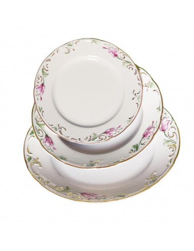 Farfurii Tulip - Pictură Manuală, Portelan Premium