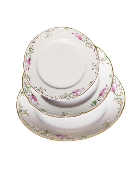 Farfurii Tulip - Pictură Manuală, Portelan Premium