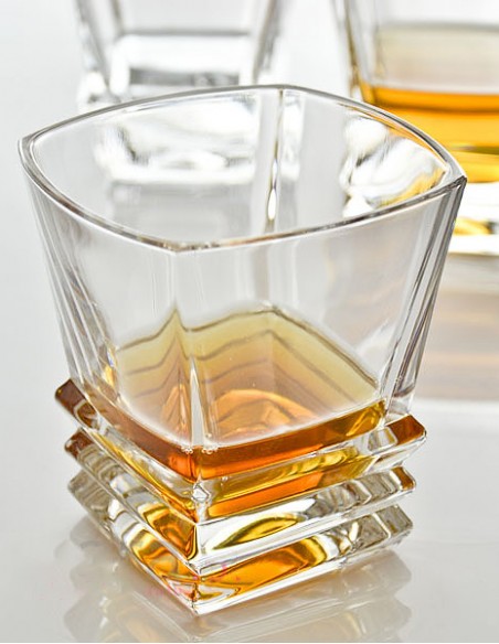 Set 6 Pahare Whisky 310 ml Cristal Bohemia model Rocky