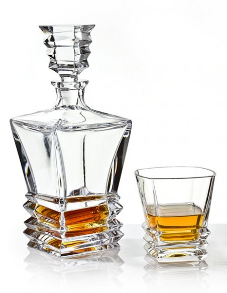 Set 6 Pahare Whisky 310 ml Cristal Bohemia model Rocky