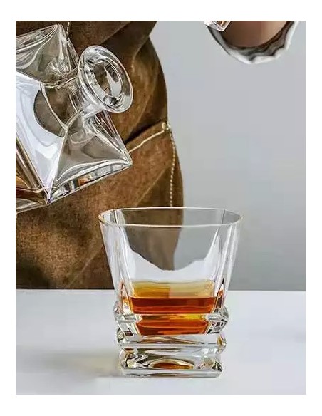 Set 6 Pahare Whisky 310 ml Cristal Bohemia model Rocky