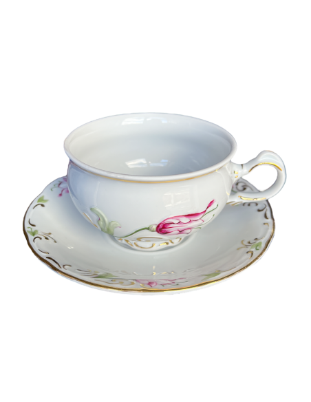 Ceasca Ceai cu Farfurioara Tulip Pink