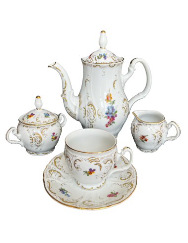 Serviciu Cafea 15 piese Berlin Premium Meissen Flowers