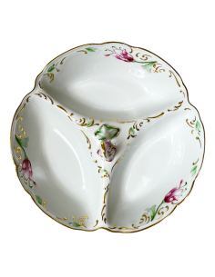 Bol Cabaret 3 Compartimente Tulip - Pictură Manuală, Porțelan Premium