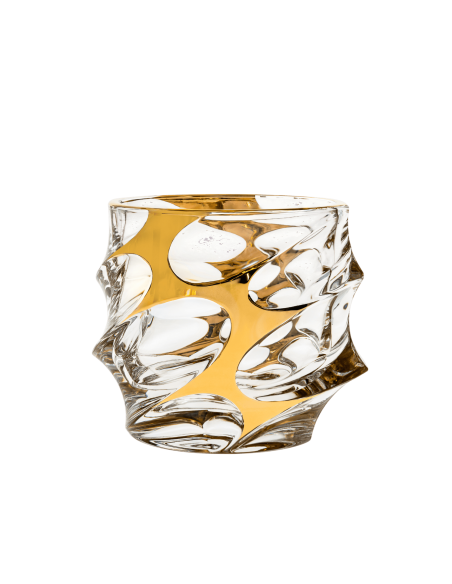 Set 6 Pahare Whisky 300 ml Cristal Bohemia Calypso Gold