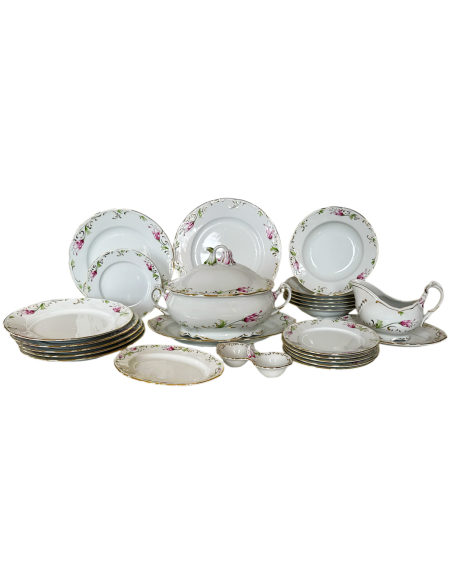 Serviciu Masă 25 Piese Tulip - Pictură Manuală, Portelan Premium