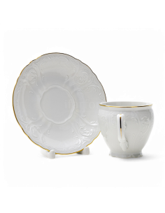 Ceasca cu Farfurioara Cafea/Cappuccino  220ml, Berlin Premium Rand Aur 2