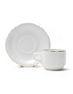 Ceasca si Farfurioara Cafea 170ml Berlin Rand Aur