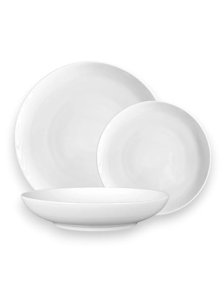 Set Farfurii 18 piese Tom, alb