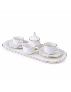 Set Cafea Tête-à-Tête 7 Piese Berlin Premium Rand Aur