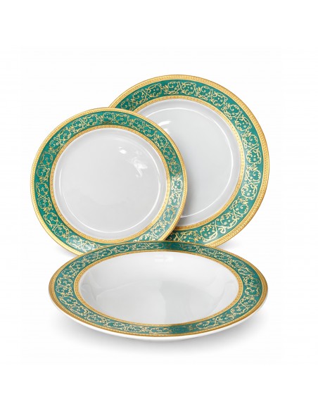 Set Farfurii 18 piese Capriccio Verde