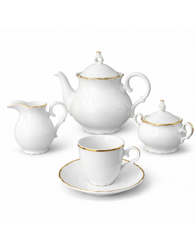 Serviciu Cafea 15 Piese Ophelia Rand Aur
