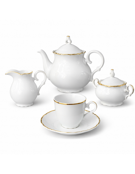 Serviciu Cafea 15 Piese Ophelia Rand Aur