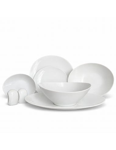 Set Masa Oval 23 Piese Los Alb