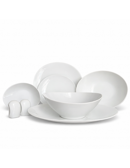 Set Masa Oval 23 Piese Los Alb