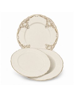 Set Farfurii 18 Piese Berlin Ivoire Premium Aur Mat